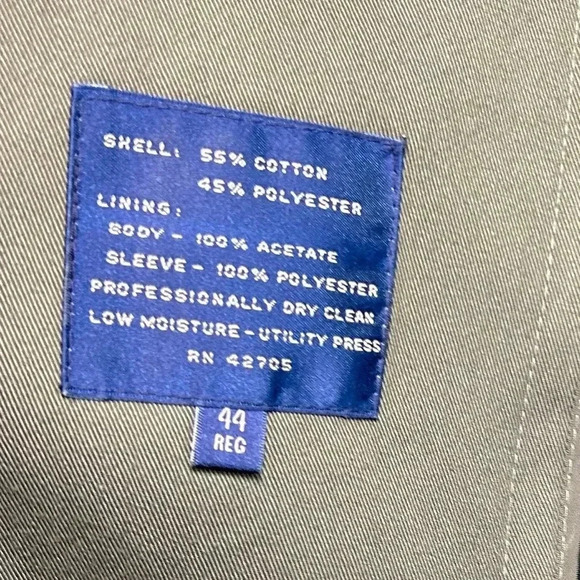 VTG 90 Stafford Trench Coat Removable Lining Men Size 44 Reg Button Up Belt Flaw - Picture 14 of 16